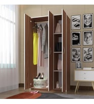 Kenzlife gardırop 3 kapılı ballıbaba 180*120*52 cvz XLARGE kapaklı gardolap dolap