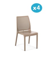 Omnipazar SY-2509 Plastik İcon Bahçe Koltuk Sandalye 4'lü Set
