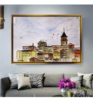 Altın Çerçeveli dekoratif tablo l556 (Gold)