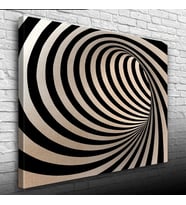Siyah Beyaz Çizgili Kanvas Tablo 50 x 70