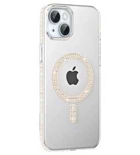 iPhone 14 Move Taşlı Magsafe Kapak - Pembe