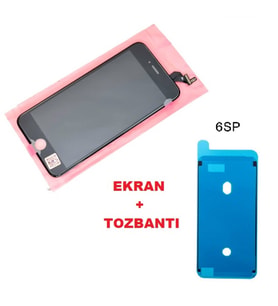 Tkgz İPhone 6S PLUS Uyumlu Lcd Ekran dokunmatik (LW Marka TOZ BANTI) SİYAH