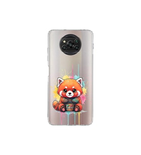 Poco X3 Pro ile Uyumlu Splash Tilki Tasarımlı Şeffaf Silikon Kılıf