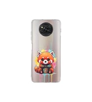 Poco X3 Pro ile Uyumlu Splash Tilki Tasarımlı Şeffaf Silikon Kılıf