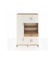 Hyperion Dolap 10 Raflı Tek Çekmeceli 6 Kapaklı 132x44x195 Çam-Aytaşı/Çam