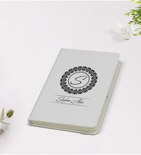 BK Gift Kişiye Özel İsimli 9x14cm Beyaz Defter - Model 2