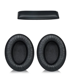 Sennheiser HD418 HD428 HD419 HD429 HD448 HD449 HD482 Uyumlu Kulaklık Pedi ve Kafa Koruma Bandı (Siyah)