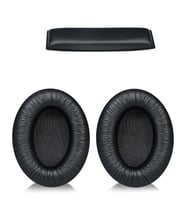 Sennheiser HD418 HD428 HD419 HD429 HD448 HD449 HD482 Uyumlu Kulaklık Pedi ve Kafa Koruma Bandı (Siyah)