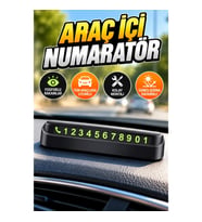 Araç İçi Fosforlu Park Numaratörü Tüm Araçlara Uyumlu Telefon Numaralık