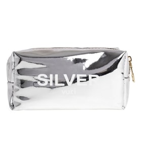 Vuki Aynalı Şeffaf Fermuarlı Kalem Kutu Silver VK-0117-01