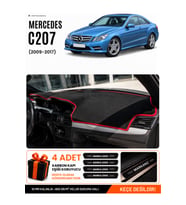 MERCEDES C207 (2009-2017) Uyumlu Torpido Örtüsü Torpido Kılıfı - Siyah Kırmızı