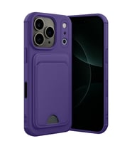 Apple iPhone 17 Pro Kelvin Kartvizitli Silikon - Derin Mor