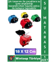 #SuMatarası Ofis Okul Çocuk Su İçme Alışkanlığı Şık Uğur Böceği Tasarımlı Pipetli Askılı Su Matarası