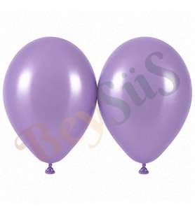 Lavanta Renk Lateks Retro Balon (50 cm) - 2 Adet