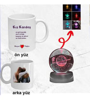 Kişiye Özel Yazı ve Fotoğraflı Kız Kardeş Arkadaş Hediye Seti
