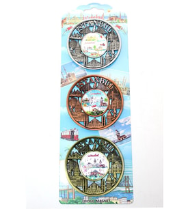 İstanbul Temalı Metal Magnet 3'lü Set Alk2891