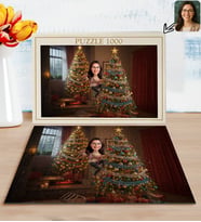 BK Gift Kişiye Özel Kadın Yılbaşı Karikatür Tasarımlı 1000 Parça Profesyonel Puzzle-6, 1000 Puzzle, Yeni Yıl Hediyesi, Yılbaşı Hediyesi