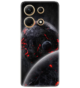 Infınıx Note 30 Pro Kılıf Desenli Silikon Platinium Series Kara Dünya 1902