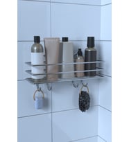 Krom Yapışkanlı 4 Kancalı Banyo ve Mutfak Rafı Düzenleyicisi