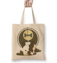 Bulldog Pug Köpek Bez Çanta Uzun Saplı