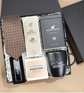 Kişiye Özel Çakmak Kravat Filtre Kahve Kolonya Kupa Babalar Günü Premium Hediye Seti
