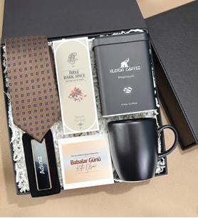 Kişiye Özel Çakmak Kravat Filtre Kahve Kolonya Kupa Babalar Günü Premium Hediye Seti