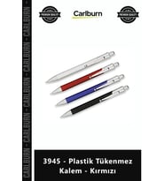 Özel Üretim Promosyon Baskılı Kurumsal Logo Tasarım Ekonomik 3945 Plastik Tükenmez Kalem Kırmızı