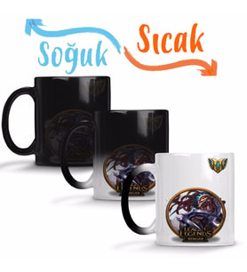 Rengar LoL League Of Legends Sihirli Kupa Bardak Porselen