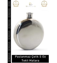 #TermosMatara Paslanmaz Çelik Soğuk Tutan Taşınabilir Şık Kaliteli Alkollü 5 Oz Tekli İçecek Matara