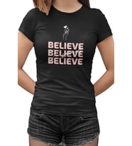 Believe in Yourself Siyah Kadın Tshirt