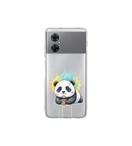 Redmi Note 11R ile Uyumlu Splash Panda Tasarımlı Şeffaf Silikon Kılıf