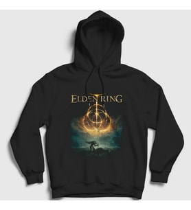 Presmono Unisex Siyah Vyke Oyun Elden Ring Kapüşonlu Sweatshirt 456260tt