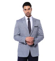 Slim-Fit Sivri Yaka Mavi Ceket - Wessi (Lacivert)