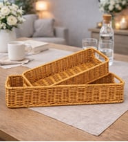 2li rattan sepet,ekmek sepeti,organizer,düzenleyici