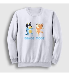 Presmono Unisex Beyaz Bluey Dance Mode Bandit Chili Sweatshirt 446398tt (Beyaz)