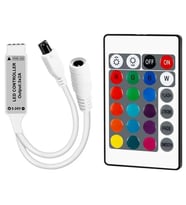 5-12-24 Volt 3X2 Amper Mini 24 Tuşlu Led Rgb