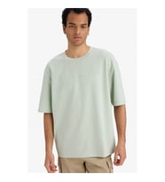 Defacto 26Y801003138 Mint Yeşili Erkek T-Shirt F9684AX/GN1180