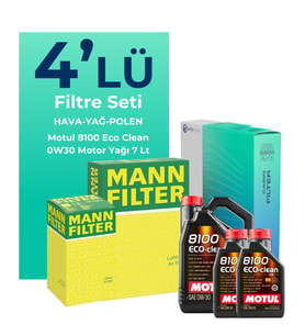 MANN Jaguar F-Pace 2.0 Dizel Filtre Bakım Seti Motul Motor Yağlı (2015-2022) 4 Lü