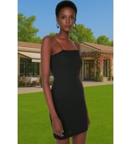 Kadın Mini Bodycon Örme Elbise Elastan Kumaş Günlük Şık Tarz Özel Tasarım Rahat Ve Şık Yüksek Kalite (Siyah)