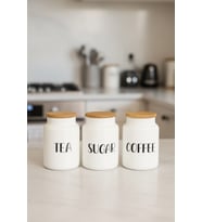Bambu Kapaklı Cam Kavanoz Seti 3'lü 3x800ml, Şık ve Fonksiyonel Saklama Seti