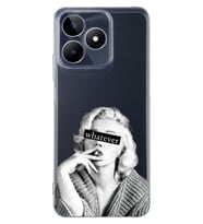 Realme C53 Uyumlu Marilyn Monroe Desenli Şeffaf Telefon Kılıfı