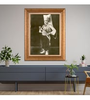 Altın Varaklı Çerçeveli Paspartulu Atatürk Tablo DC1149 (Gold)