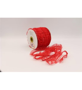 Fırfırlı Lastikler 18 mm Genişlik - 25 mt Kırmızı