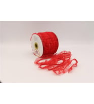 Fırfırlı Lastikler 18 mm Genişlik - 25 mt Kırmızı
