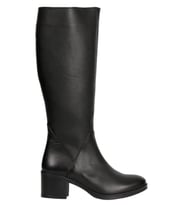 CASTLE BLACK CB-92900-1 KADIN DERİ TOPUKLU ÇİZME (Siyah)