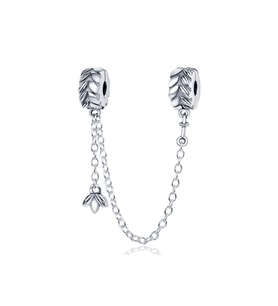 Fubena 925 Ayar Gümüş Arı Sallantılı Koruma Zincirli Charm