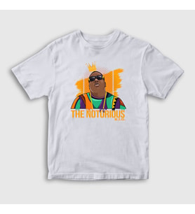 Presmono Unisex Çocuk Beyaz King The Notorious BIG T-Shirt 40897tt (Beyaz)