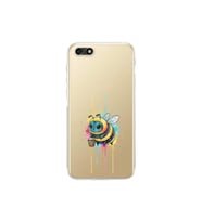 Huawei Y5 2018 ile uyumlu Splash arı tasarımlı şeffaf silikon kılıf