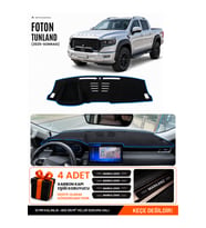 FOTON TUNLAND V9 (2025-SONRASI) Uyumlu Torpido Örtüsü Torpido Kılıfı - Siyah Mavi