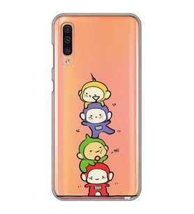 Samsung Galaxy A70 Uyumlu Teletubbies Tasarımlı Şeffaf Telefon Kılıfı